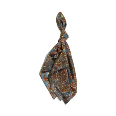 Needles SCARF - SILK FLAT CREPE / PAISLEY PT. "Blue"