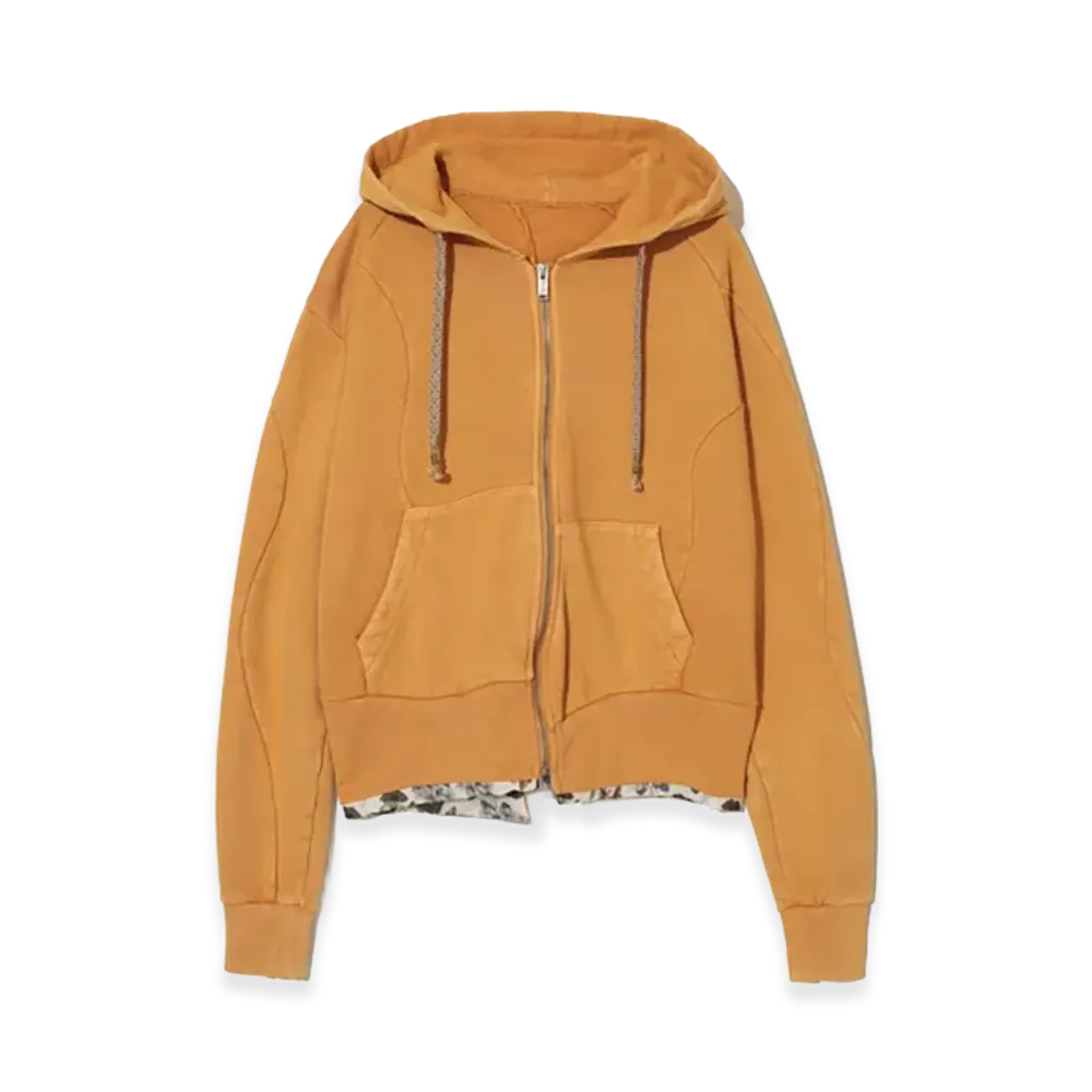 UNDERCOVER Cotton French Terry Zip-up Hoodie "Darkyellow"