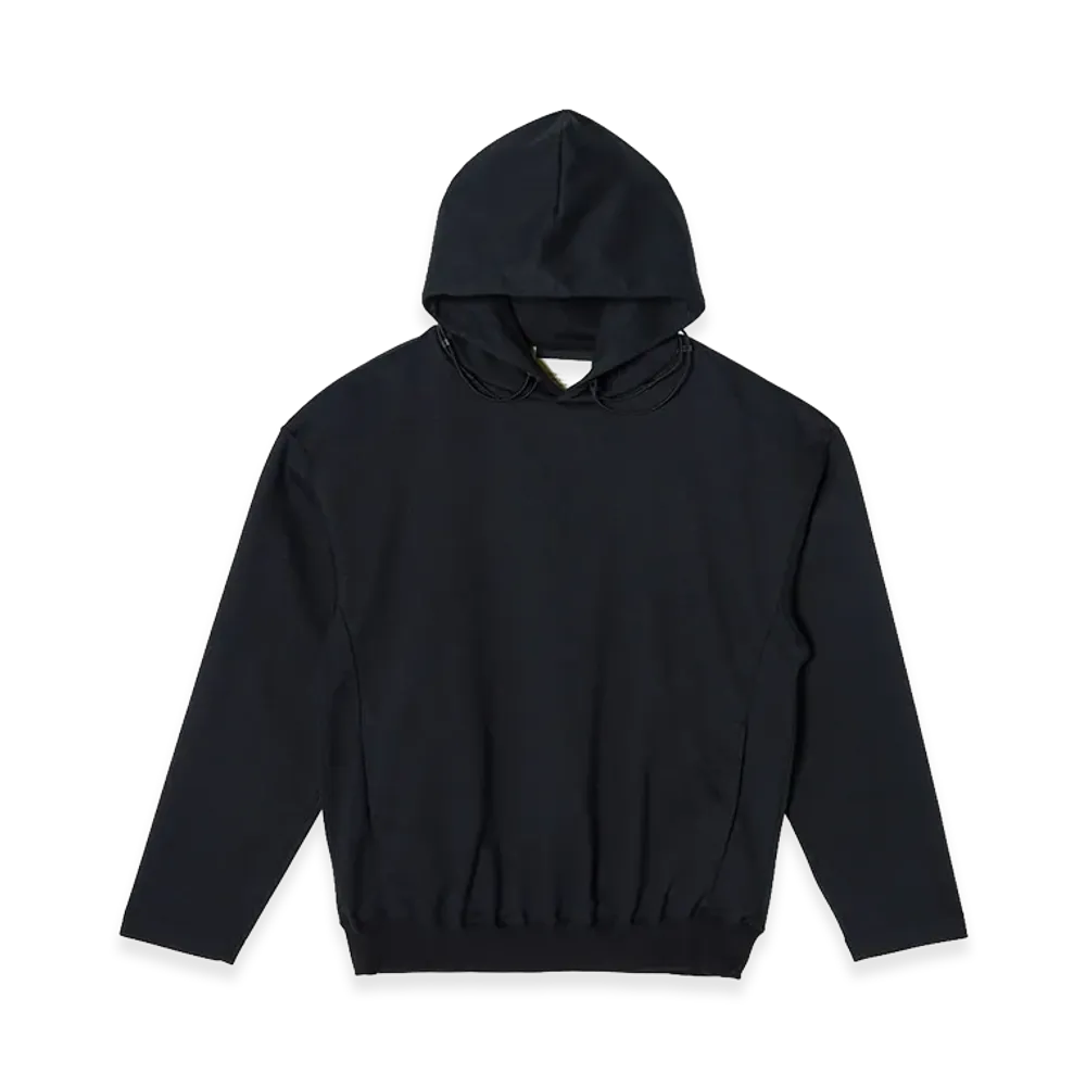 N.HOOLYWOOD TEST PRODUCT EXCHANGE SERVICE Drawstring Hooded Sweatshirt "Black"