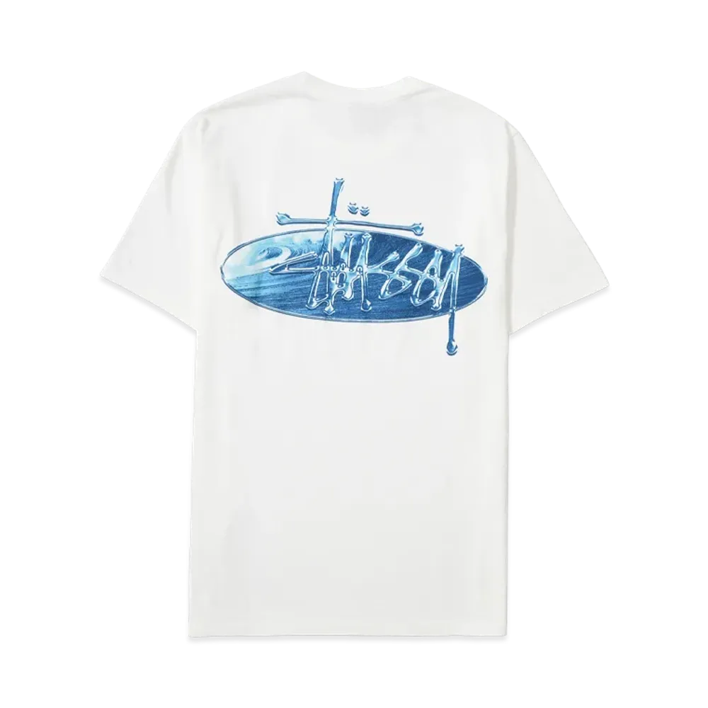 Stussy Wave Oval Tee "White"