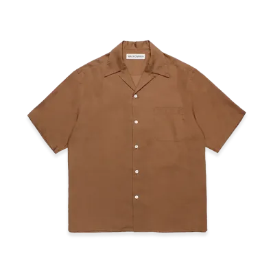 WACKO MARIA x Bez Tekstil Open Collar Shirt "Brown"