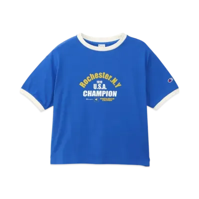 Champion Women's Short Sleeve Ringer T-Shirt 25SS "Mediterranean Blue"