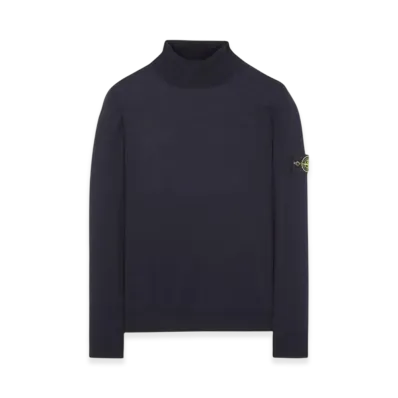 Stone Island 525C4 Pure Light Wool Turtleneck Knit - 23FW "Navy Blue"