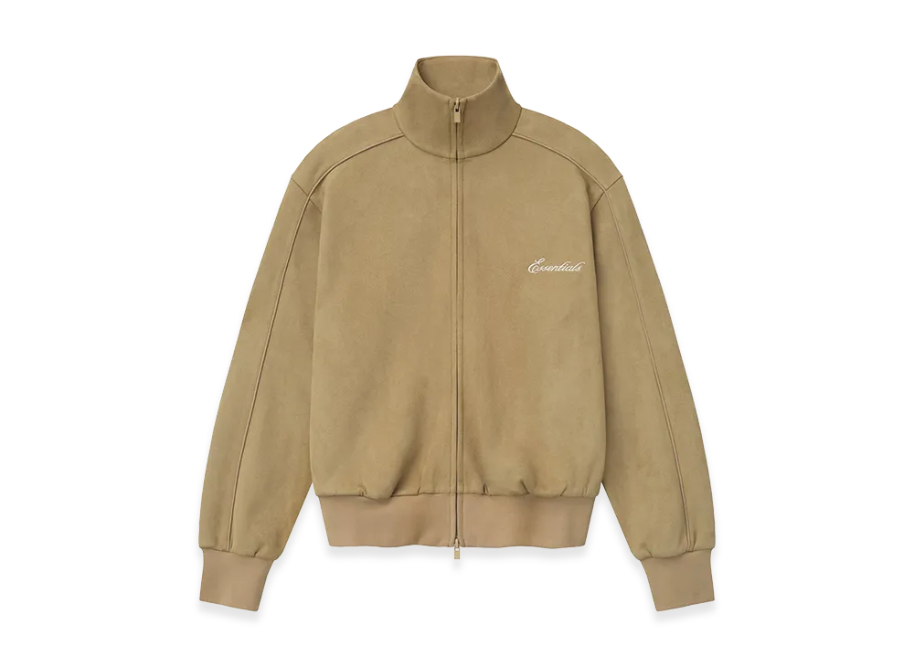 FEAR OF GOD ESSENTIALS Women's Suede Fleece Signature Vintage Track Jacket "Dune"
