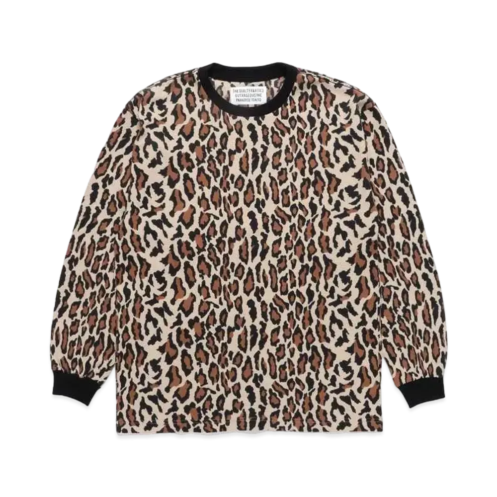 WACKO MARIA LEOPARD THERMAL SHIRT "Beige"