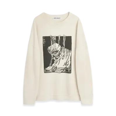 OUR LEGACY Slack Sweatshirt "Angry Fan Mail Print"
