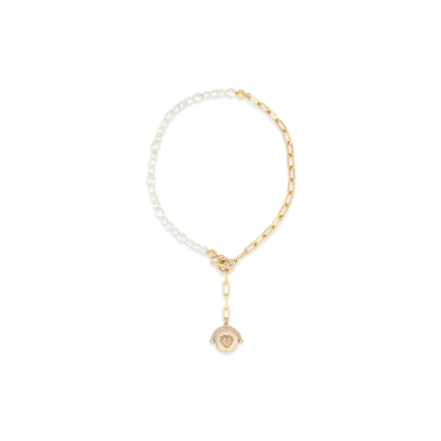 Dolce&Gabbana Short Necklace With Coin and Pearls "Gold"