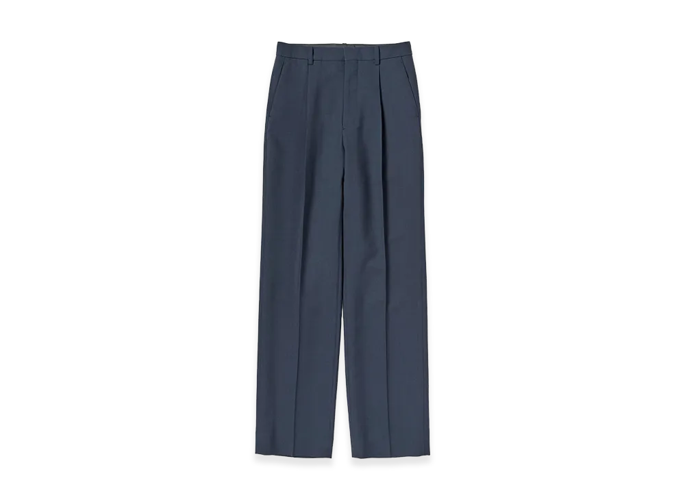 AURALEE Women's Tense Wool Double Cloth Slacks "Light Navy"