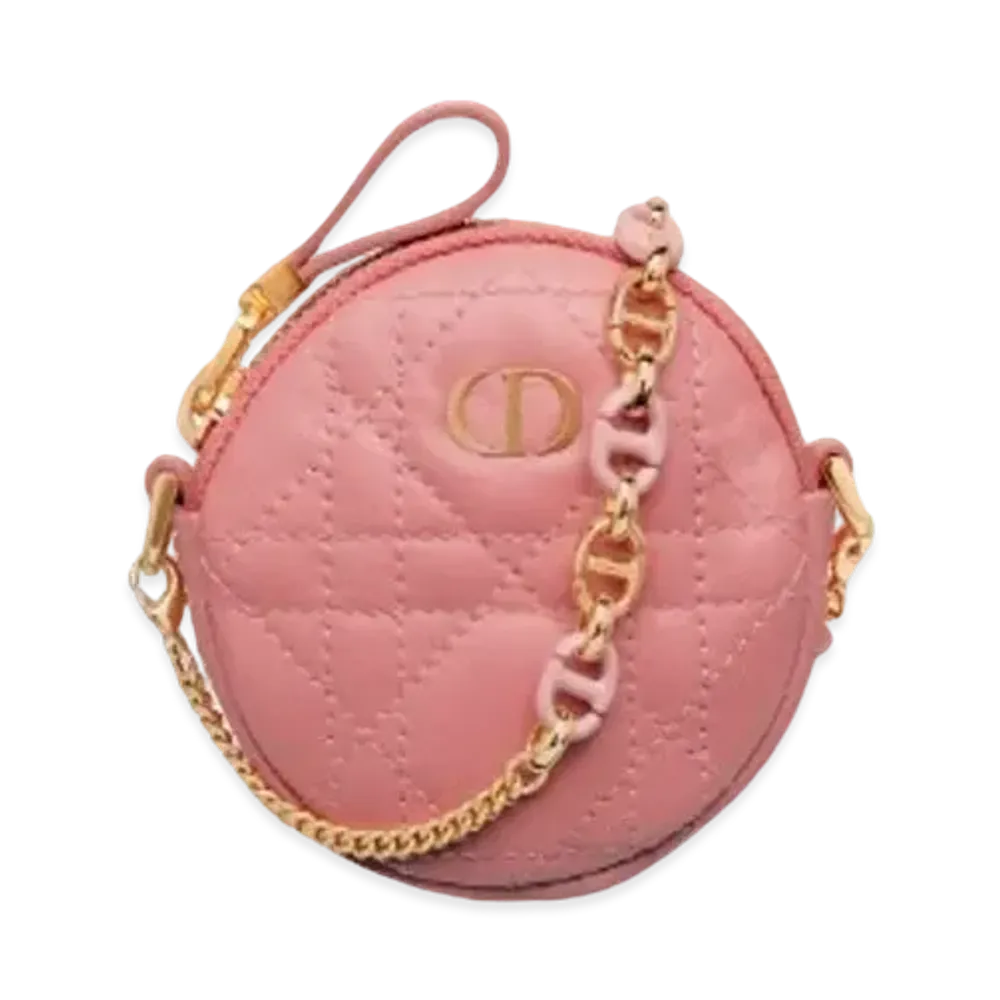 Dior Mini Dior Caro Round Pouch "Pink"