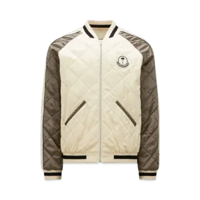 MONCLER X Palm Angels Gosper Varsity Jacket "White/Brown"
