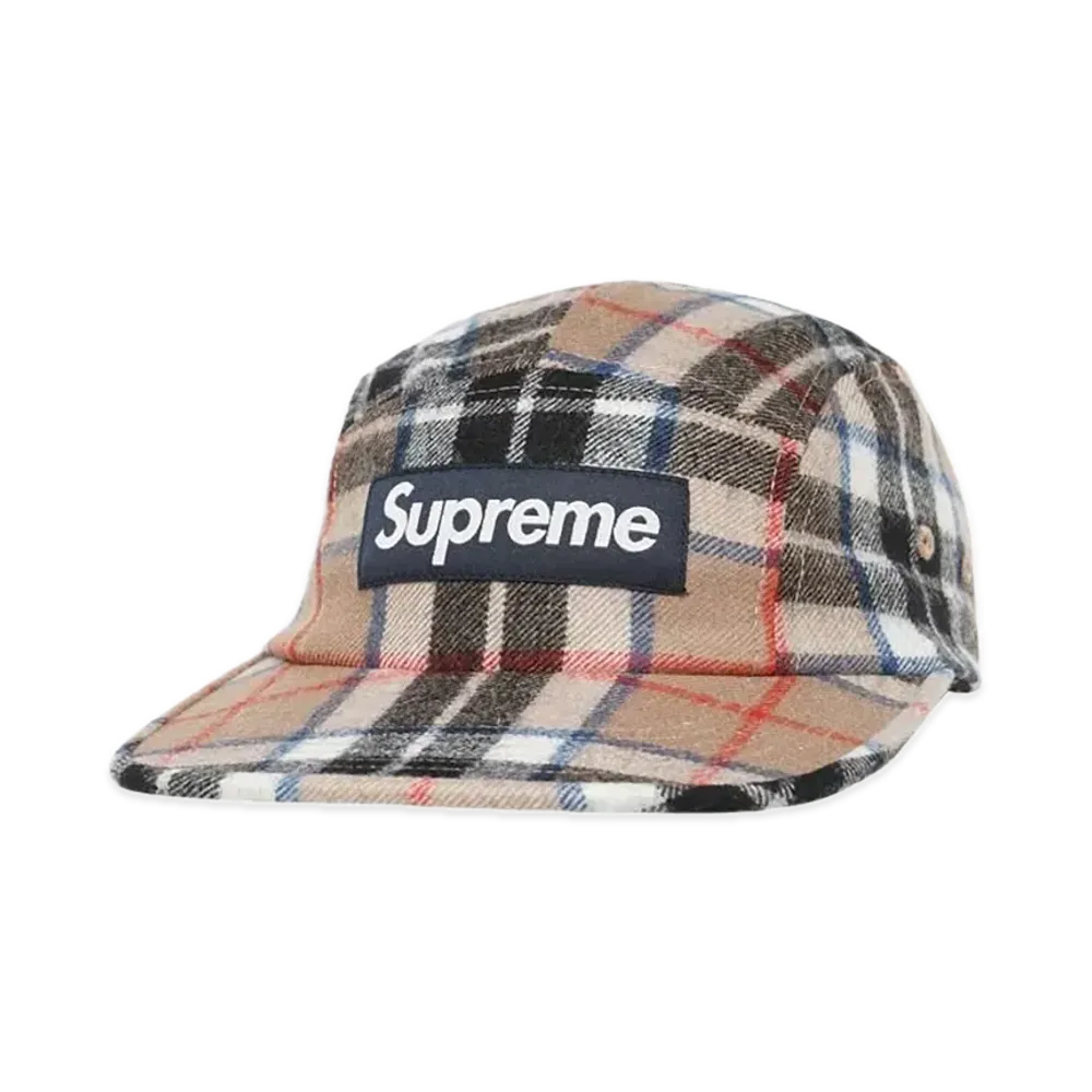 Supreme Lochcarron Camp Cap "Tan Plaid"