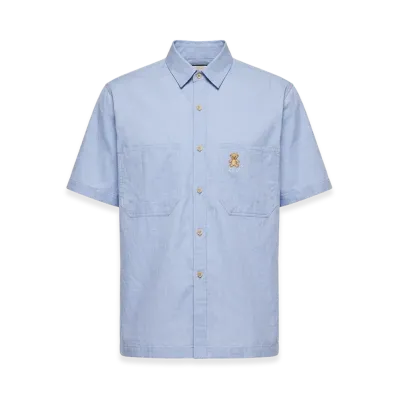 GUCCI Shirt with Bear On Pocket "Lightblue"