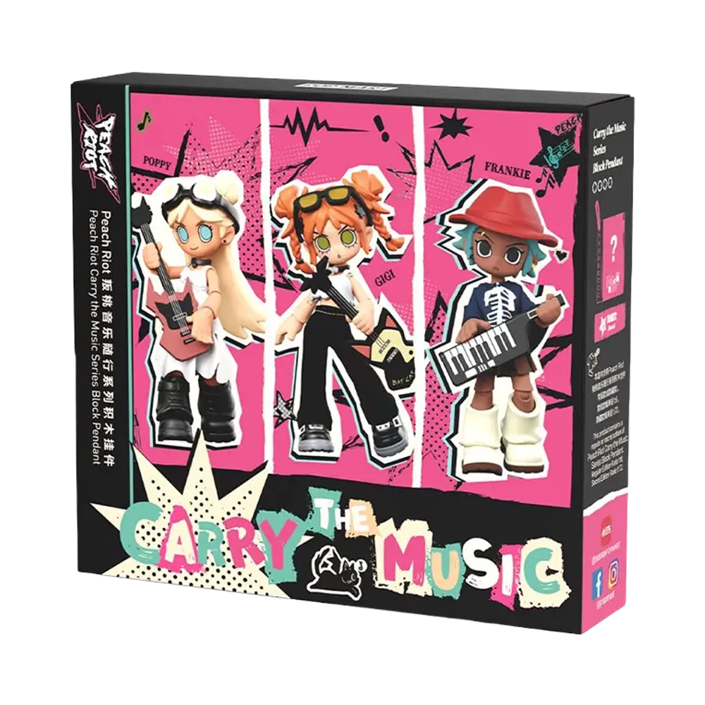 POP MART Peach Riot Carry the Music Series Block Pendant [Piece]
