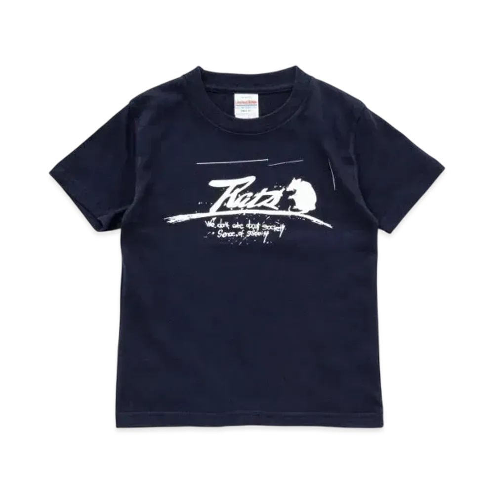 RATS Script Logo Way Of Life Kids Tee "Navy"
