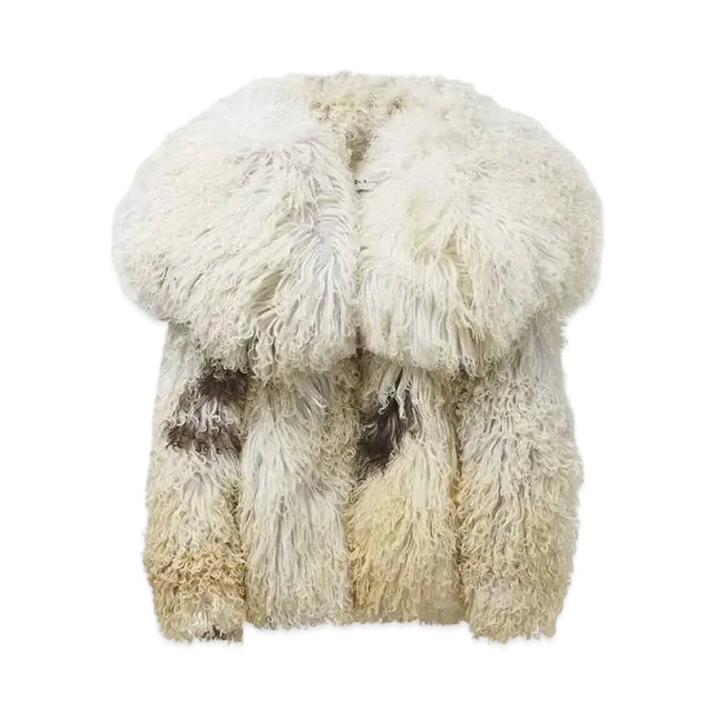 Alexander McQUEEN Exploded Shearling Coat "Beige"
