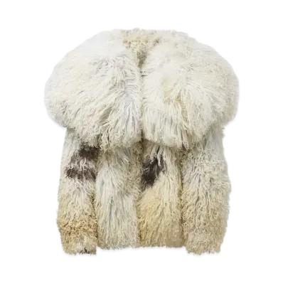 Alexander McQUEEN Exploded Shearling Coat "Beige"