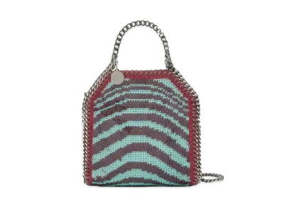 Stella McCartney Falabella Sequins Tiny Tote "Burgundy"