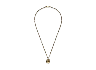 GUCCI Necklace With Lion Head Pendant "Gold"