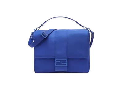 FENDI Baguette Messenger Bag Large Blue Nylon Bag "Blue"