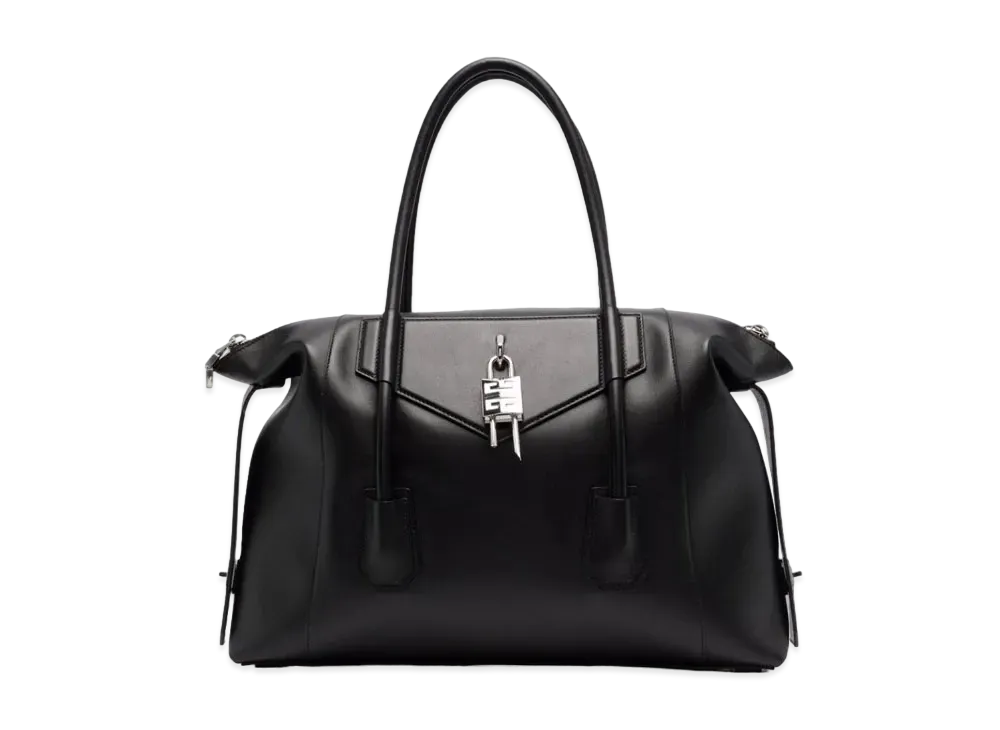 GIVENCHY Medium Antigona Soft Lock Bag in Smooth Leather "Black"