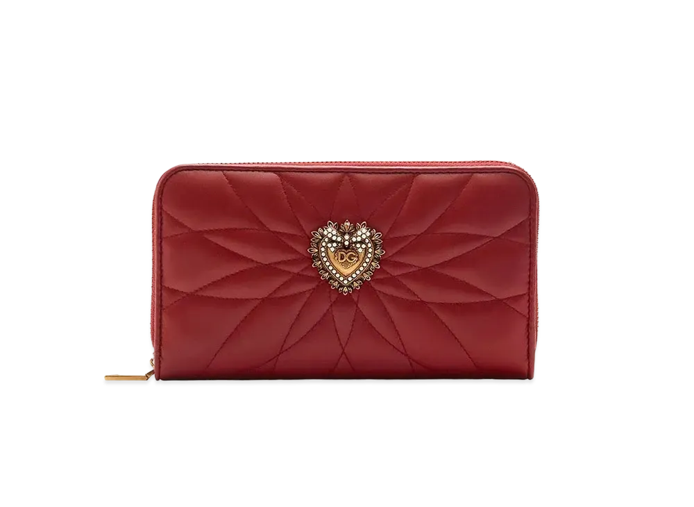 Dolce&Gabbana Devotion Zip Around Wallet "Red"
