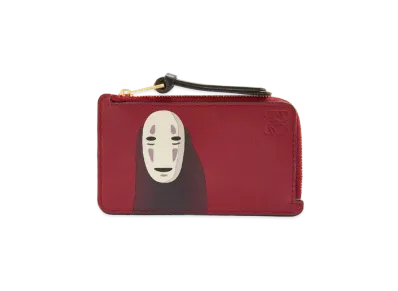 LOEWE x Spirited Away Kaonashi Coin Cardholder In Classic Calfskin "Rouge"