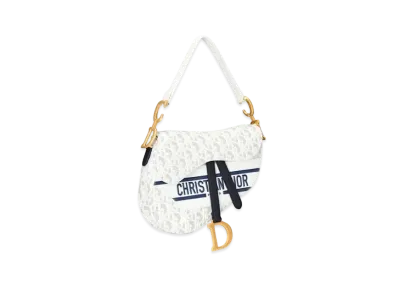 Dior Saddle Bags Oblique Perfolated Calfskin "White"