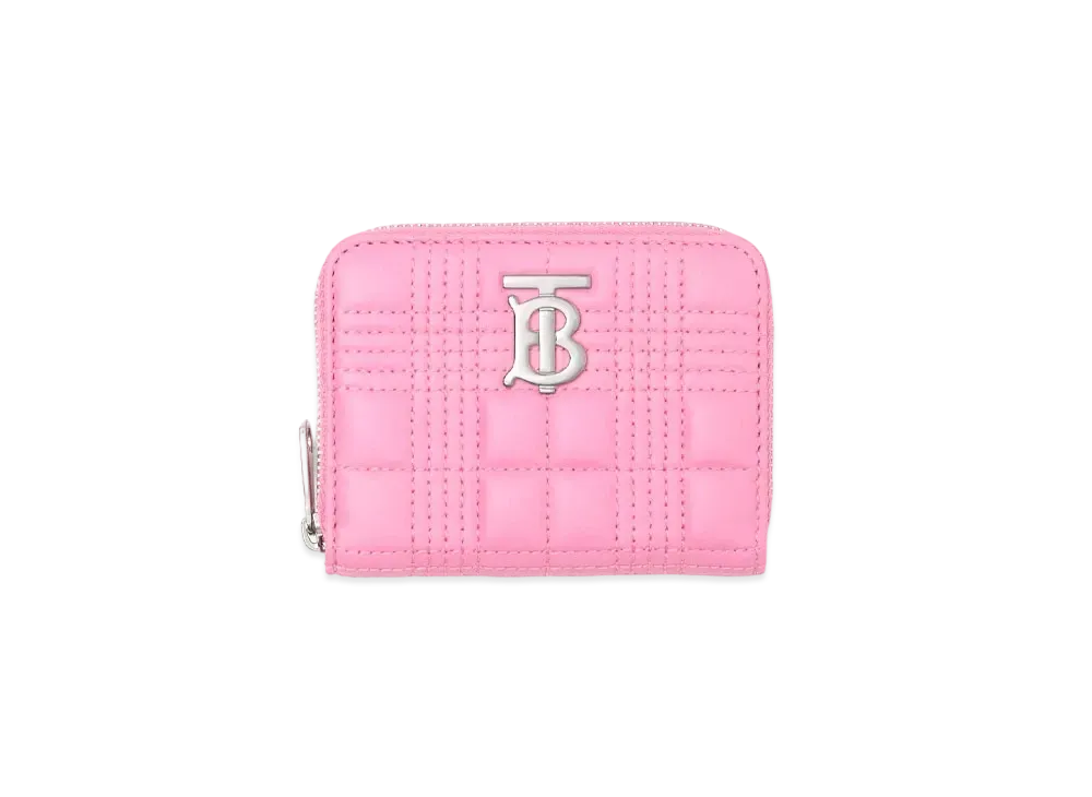 BURBERRY Quilted Lambskin Lola Zip Wallet "Primrose Pink"