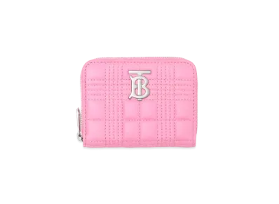 BURBERRY Quilted Lambskin Lola Zip Wallet "Primrose Pink"