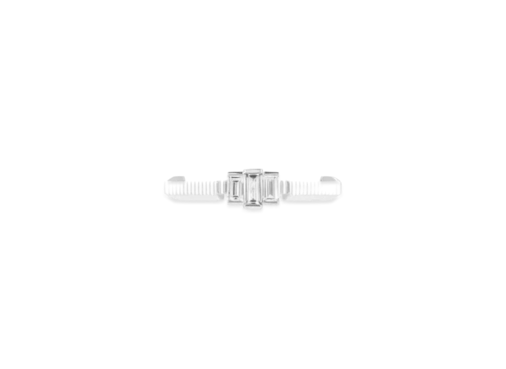 GUCCI Gucci Link To Love Baguette Diamond Ring "Silver"