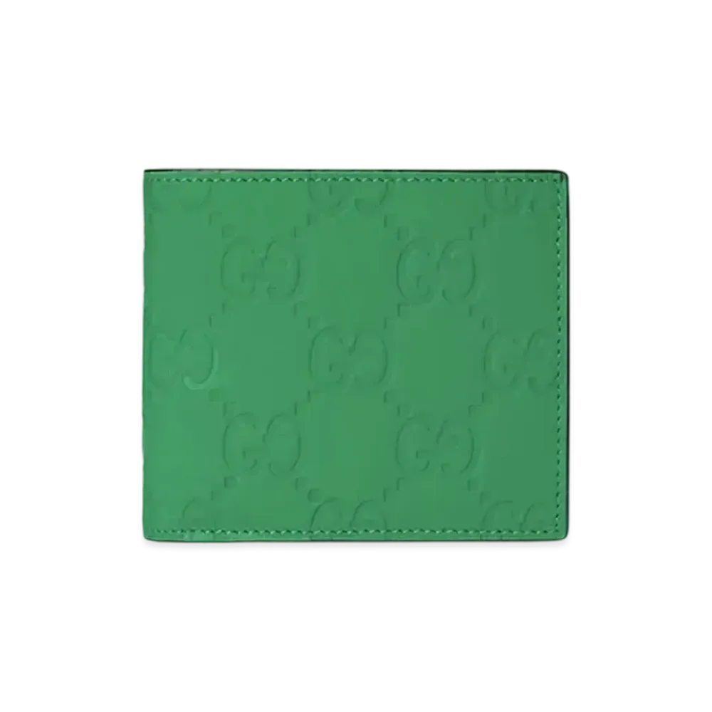 GUCCI GG Rubber Effect Coin Wallet "Green"
