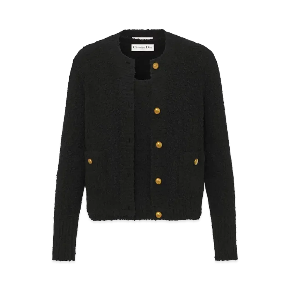 Dior Twinset Cotton and Wool-Blend Knit "Black"
