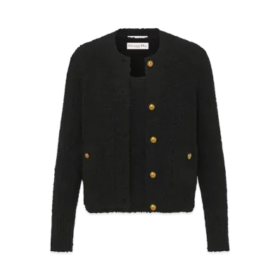 Dior Twinset Cotton and Wool-Blend Knit "Black"