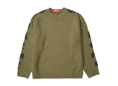 Supreme Old English Sleeves Sweater "Olive"