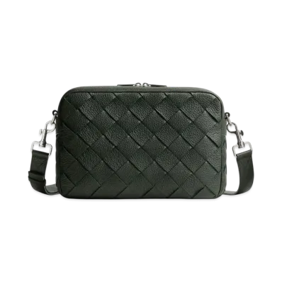 Bottega Veneta Intrecciato Camera Bag "Dark Green"
