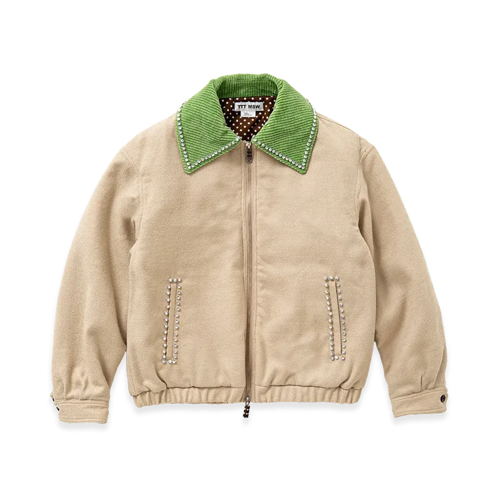 TTT MSW Big Collar Work Jacket W/ Bijou "Beige"