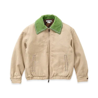 TTT MSW Big Collar Work Jacket W/ Bijou "Beige"