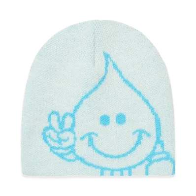 PALACE x WORLD INDUSTRIES Reverso Nein Cuff Beanie "White Blue"