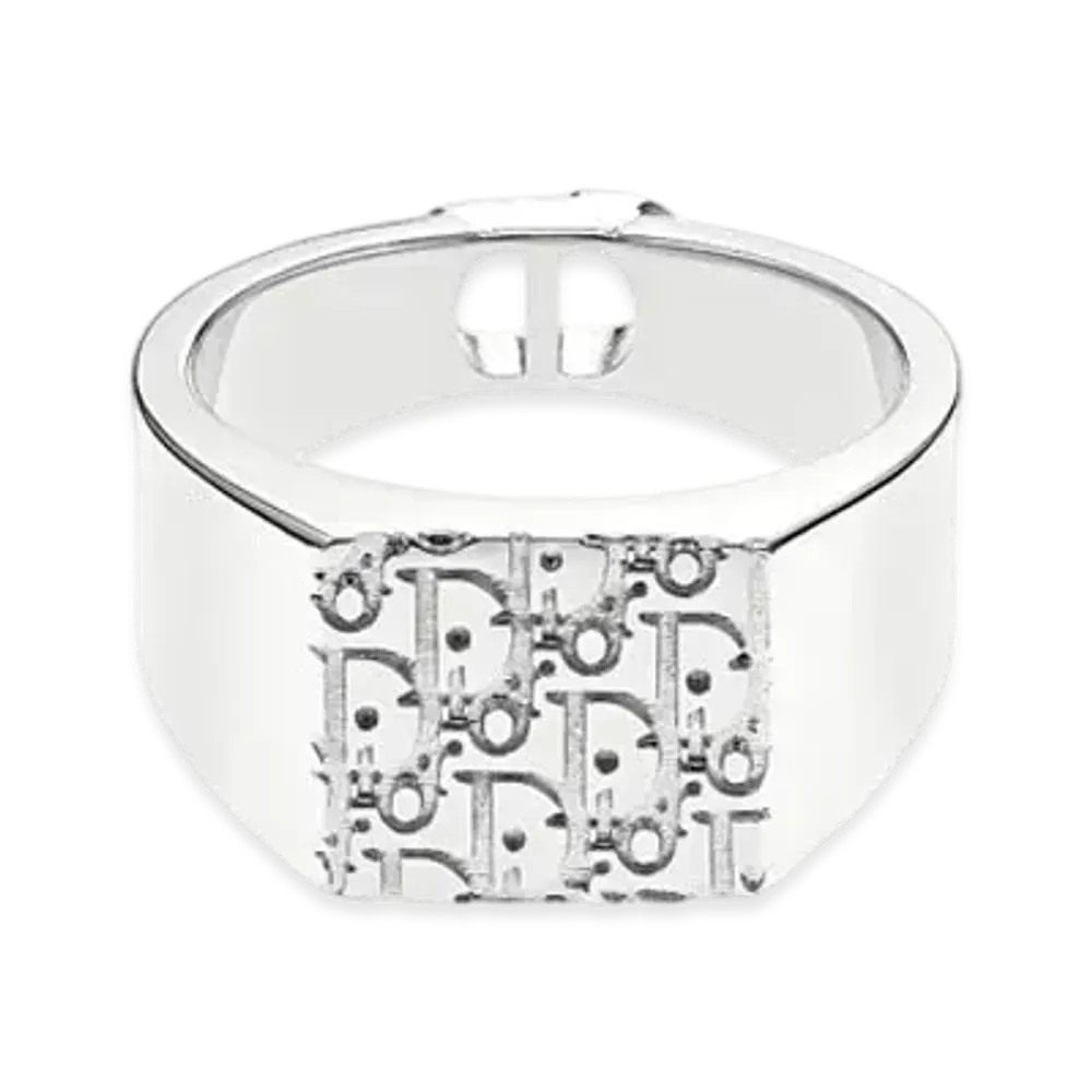 Dior Dior Essentials Dior Oblique Signet Ring "Silver"