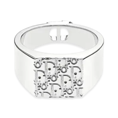Dior Dior Essentials Dior Oblique Signet Ring "Silver"