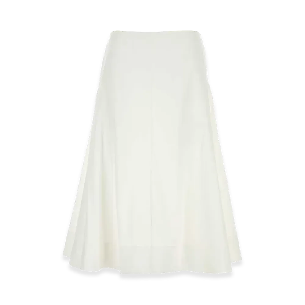 KHAITE Women's Poplin Artin Skirt "White"