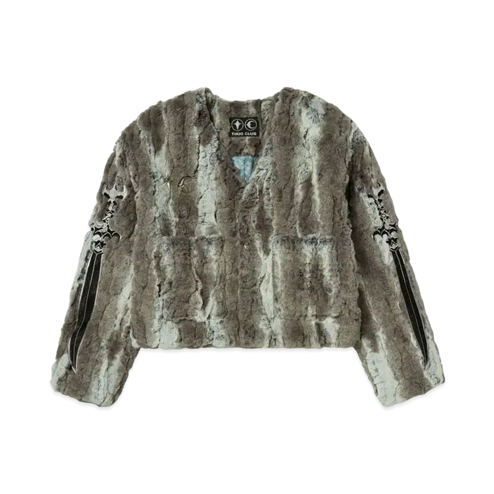 THUG CLUB JINDO MIX Fur Jacket "Ivory"