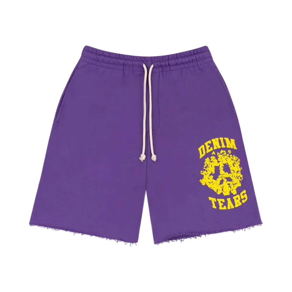 DENIM TEARS Denim University Sweat Shorts "Purple"