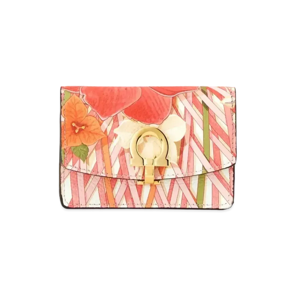 Salvatore Ferragamo Card Case "White/Candy Apple Red/Pink Lemonade"