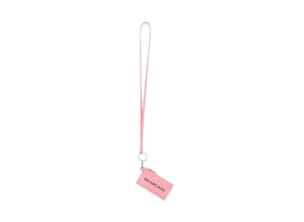 BALENCIAGA Cash Card Case On Keyring "Pink"