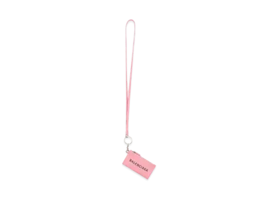 BALENCIAGA Cash Card Case On Keyring "Pink"