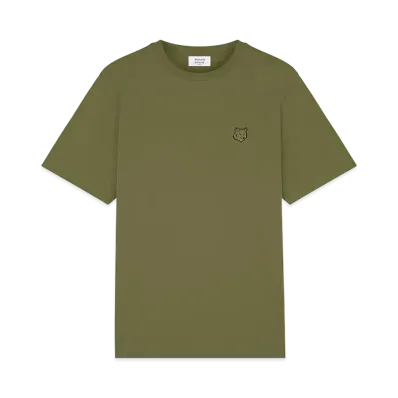 Maison Kitsune Bold Fox Head Patch Comfort T-Shirt "Military Green"