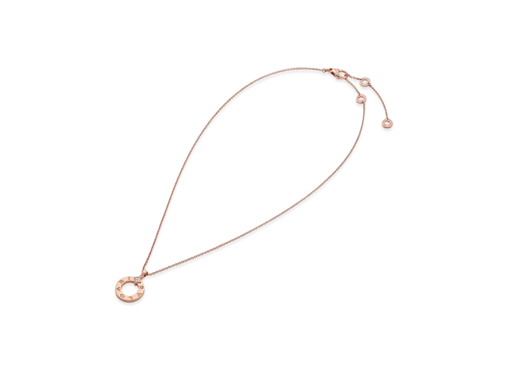 BVLGARI Bulgari Bulgari Diamond Necklace "Pink Gold"