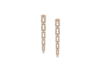 BVLGARI B Zero 1 Earrings Pave Diamond 18K "Pink Gold"