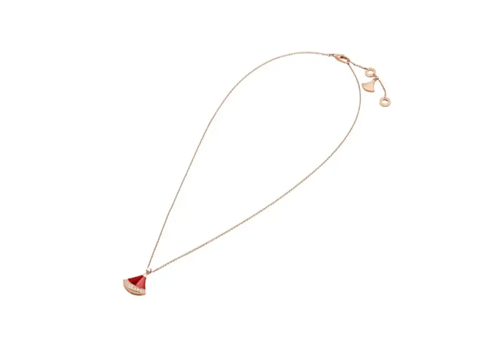 BVLGARI Divas Dream Necklace Diamond Carnelian "Red"